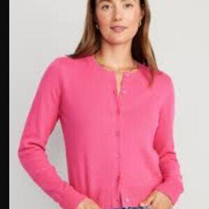 Old Navy Women's Sosoft Vibrant Pink Cardigan Size S